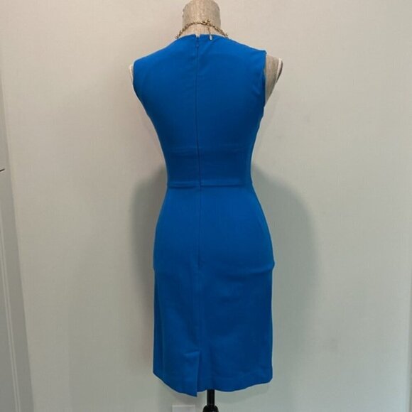 Banana Republic Blue Sleeveless Fitted Dress size 0 - Picture 7 of 13